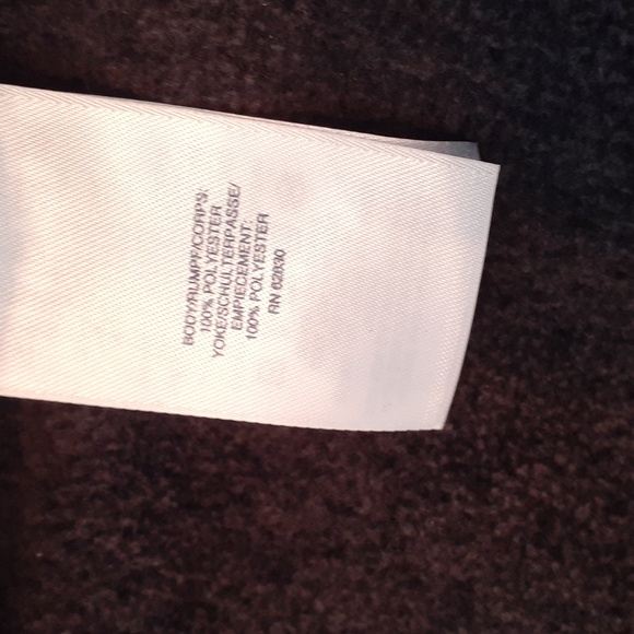 Lands End Men's size XL half zip charcoal gray fleece long sleeve pullover - Picture 10 of 10